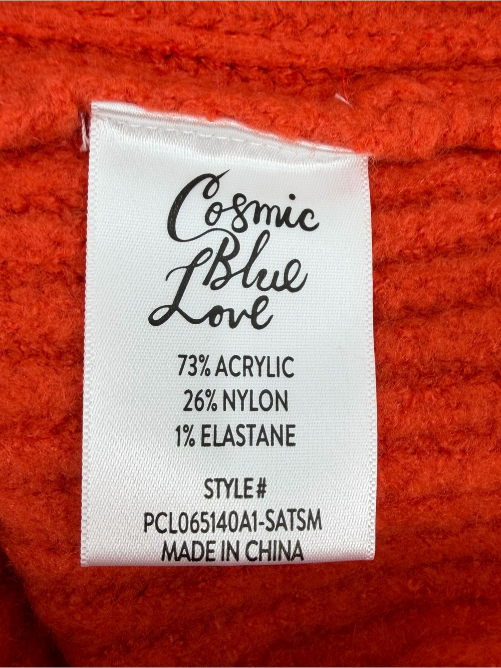 Cosmic Blue Love Sweater Womens S Orange Red Holden Raglan Vneck Pullover Sunday - Picture 5 of 9